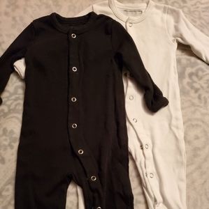 Modern Burlap footless sleepers